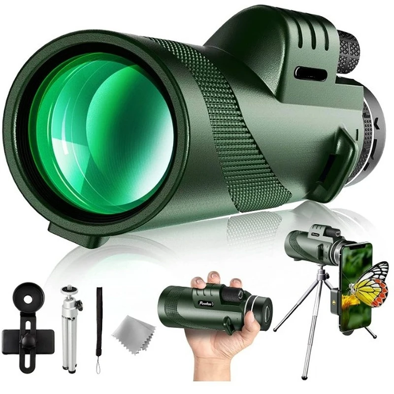 Powerful HD Monocular Phone Camera Zoom Star Mirror Tripod Telescope Phone Clip for Outdoor Camping Accessories
Powerful HD Monocular Phone Camera Zoom Star Mirror Tripod Telescope Phone Clip for Outdoor Camping Accessories