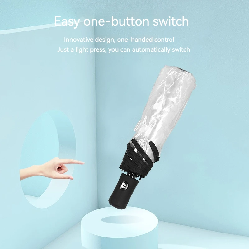 automatic Folding umbrella women's umbrella Creative Transparent waterproof umbrella windproof strong outdoor travel
automatic Folding umbrella women's umbrella Creative Transparent waterproof umbrella windproof strong outdoor travel