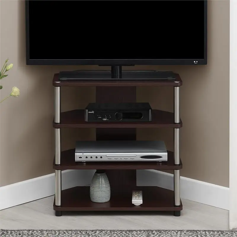 

Corner TV Stand for TVs to 29 Inches in Espresso Wood Finish