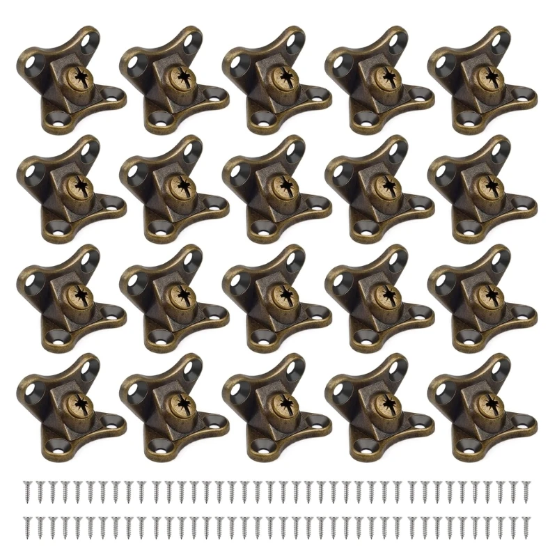 

20 Pcs Removable Butterfly Corner Code Right Angles Metal Bracket Fastener Corner Brace for Closet Cabinet Wardrobe