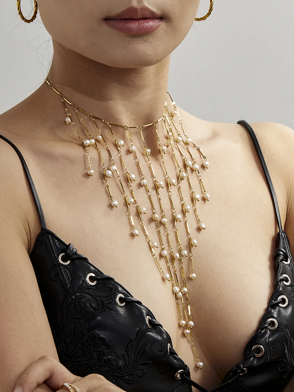 Sweet Fringe Necklace In Stainless Steel 18k Gold Plated Waterproof Non Tarnish Collar Cascade Long Tassels Necklace For Women 10 Mallzona S26b8af20ed8c4800a10a4c2e66d2dbadJ Sweet Fringe Necklace In Stainless Steel 18k Gold Plated Waterproof Non Tarnish Collar Cascade Long Tassels Necklace For Women Mallzona