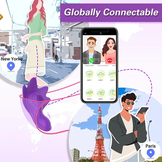 Vibromasseur culotte portable pour femme, anti-clitoris, application sans fil, télécommande, point G, mini clip magnétique, jouets sexuels pour jeu public 2