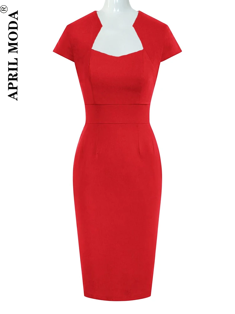 Solid Women's 50s Vintage Pencil Dress Cap Sleeve Wiggle Dress Elegant Slim Bandage Office Lady Business Bodycon Dress Workwear
Solid Women's 50s Vintage Pencil Dress Cap Sleeve Wiggle Dress Elegant Slim Bandage Office Lady Business Bodycon Dress Workwear
