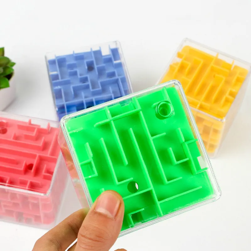 

Hot Sale 5x5x5cm 3D Puzzle Maze Toy Kids Fun Brain Hand Game Case Box Baby Balance Educational Toys for Children Holiday Gift