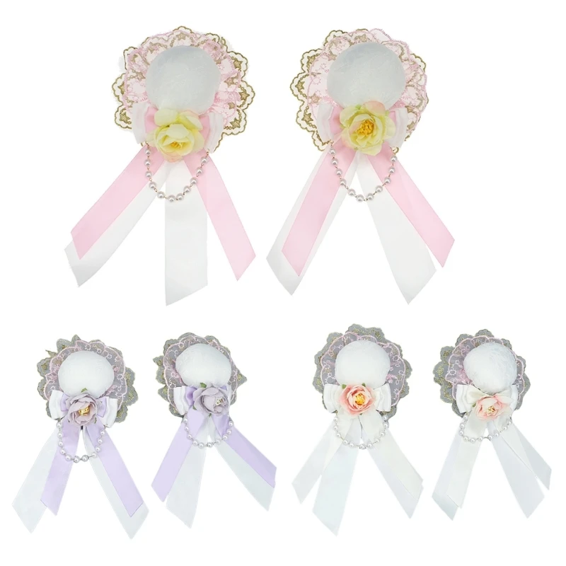 Gothic Lace Hair Clip with Pearl Bowknot Ribbon Bow Ponytail Holder Lolita Lace Hairpin Anime Maid Cosplay Accessories
Gothic Lace Hair Clip with Pearl Bowknot Ribbon Bow Ponytail Holder Lolita Lace Hairpin Anime Maid Cosplay Accessories