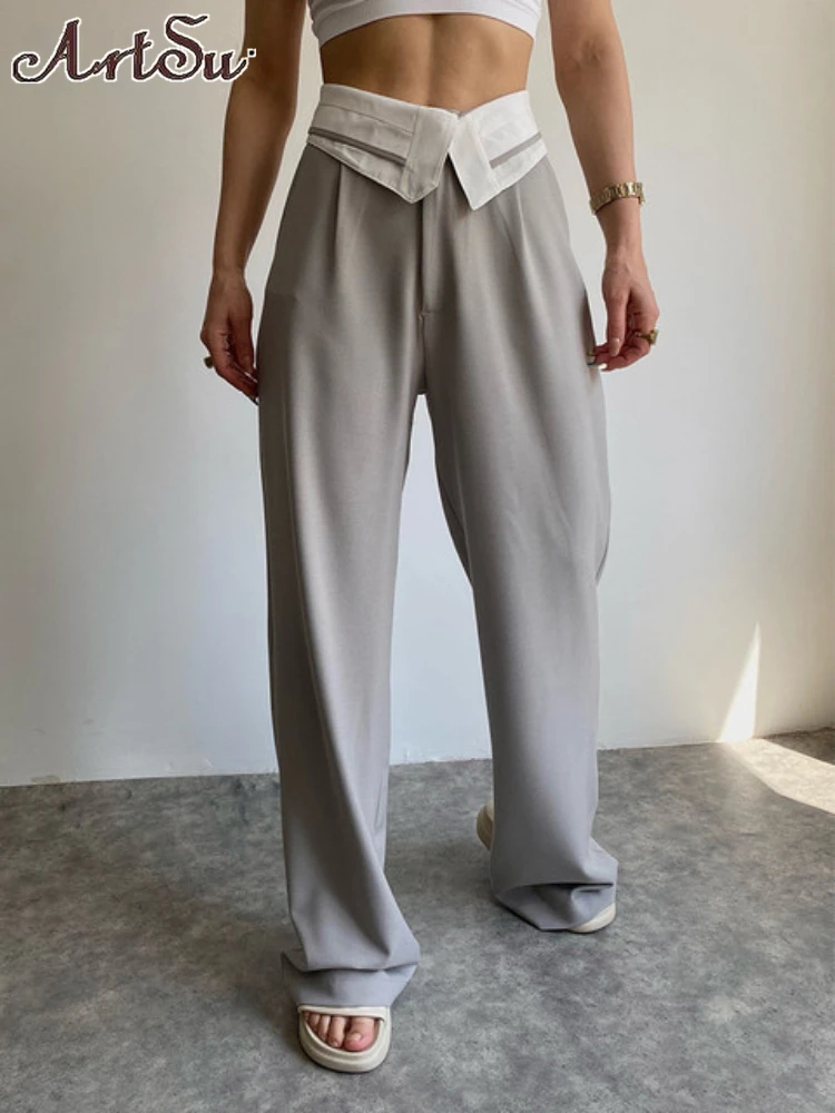 Artsu Wide Leg Pants Women High Waist Trousers Fashion Streetwear Autumn Y2k Clothes Suit Pants Female Bottom Loose Sweatpants
Artsu Wide Leg Pants Women High Waist Trousers Fashion Streetwear Autumn Y2k Clothes Suit Pants Female Bottom Loose Sweatpants