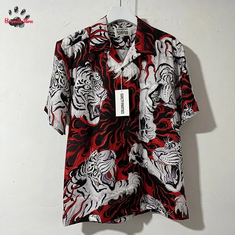 Повседневные рубашки для мужчин и женщин, уличная одежда с лацканами Мариа, топ с принтом пламени, тигра, лето 1:1
Повседневные рубашки для мужчин и женщин, уличная одежда с лацканами Мариа, топ с принтом пламени, тигра, лето 1:1