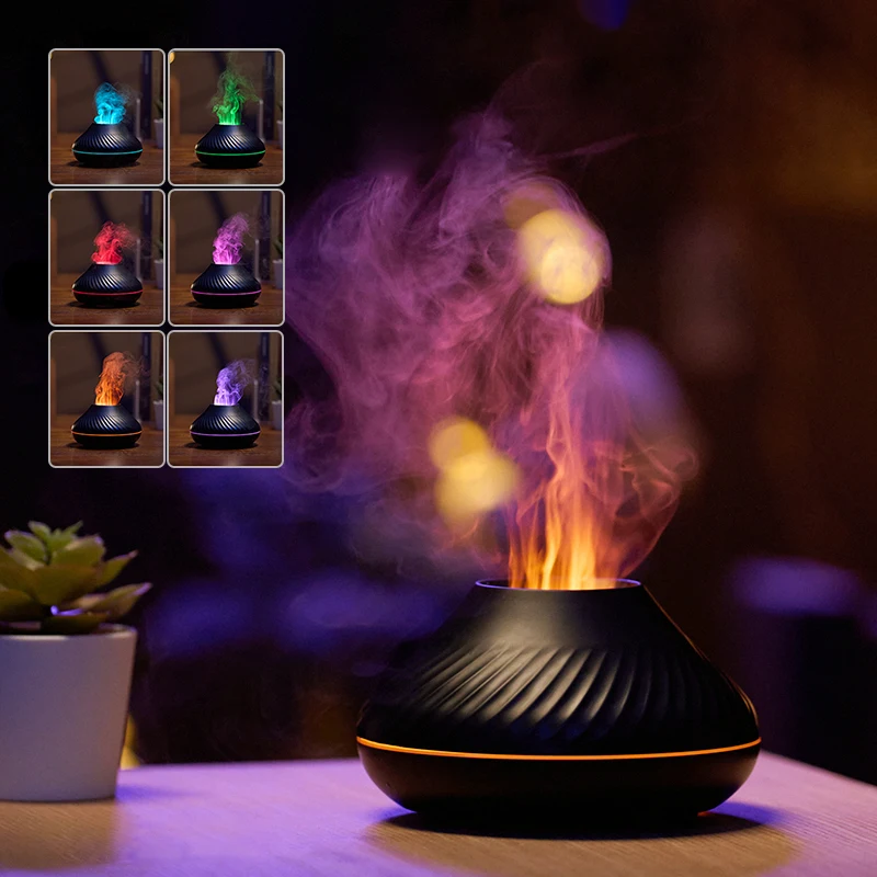 New Flame Aromatherapy Air Humidifier Automatic fragrance Machine Simulation Colorful Night Light Essential Oil Diffuser
New Flame Aromatherapy Air Humidifier Automatic fragrance Machine Simulation Colorful Night Light Essential Oil Diffuser