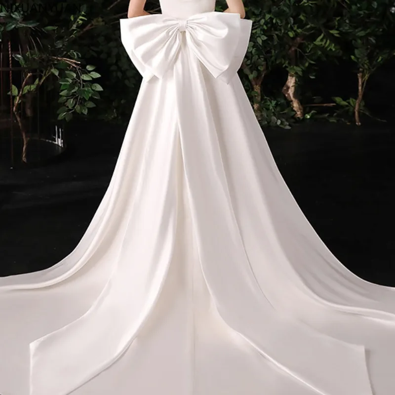 

Отдельный большой длинный атласный бант для свадебного платья, Съемные платья невесты, узлы, «сделай сам», свадебные аксессуары