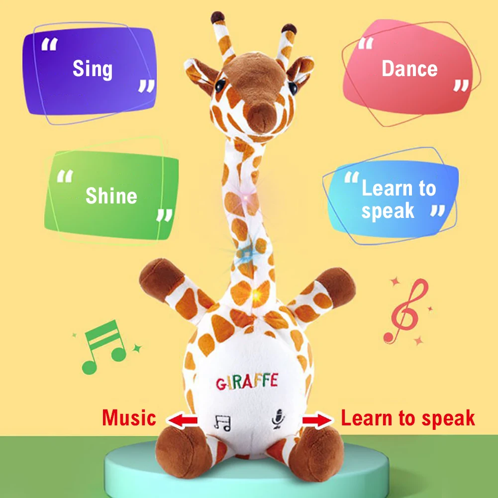 Electric Singing Dancing Giraffe Electric Plush Toy Gently Sound Voice Repeat Swaying Twisting Doll Luminous Children Toy Gift
Electric Singing Dancing Giraffe Electric Plush Toy Gently Sound Voice Repeat Swaying Twisting Doll Luminous Children Toy Gift
