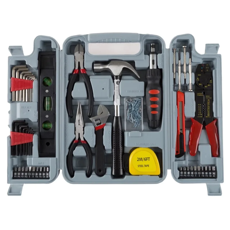 Stalwart Household Tool Kit – 130-Piece Tool Set Includes Hammer, Wrench Set, Screwdriver, Pliers and More – for DIY Projects
Stalwart Household Tool Kit – 130-Piece Tool Set Includes Hammer, Wrench Set, Screwdriver, Pliers and More – for DIY Projects