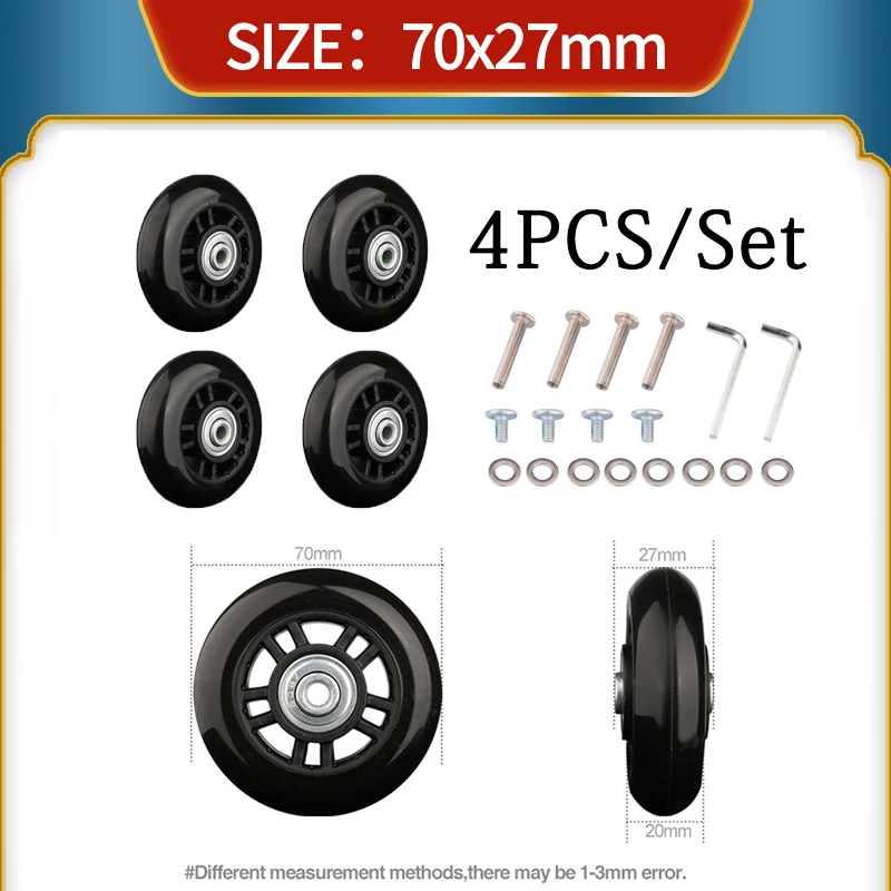 Trolley Luggage Luggage Wheels Accessories Silent Casters Travel Luggage Accessories Wheels Single Wheel Mute Non-Peeling Pulley
Trolley Luggage Luggage Wheels Accessories Silent Casters Travel Luggage Accessories Wheels Single Wheel Mute Non-Peeling Pulley