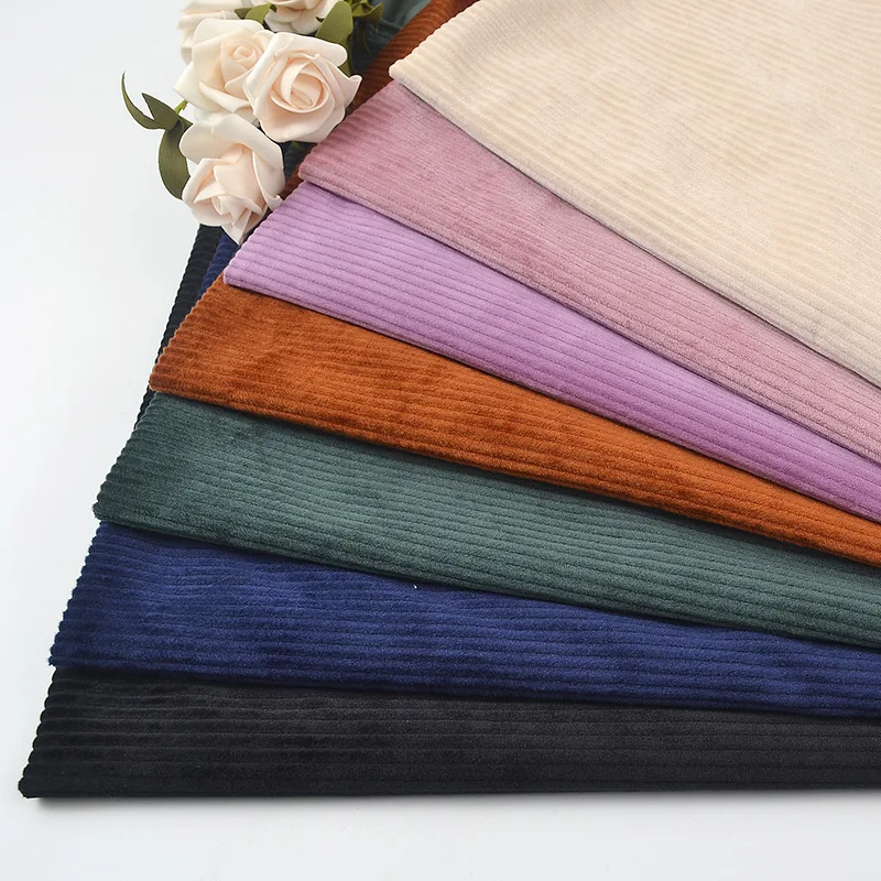 

155x100cm Skin-friendly Soft Striped Plush Fabric Approximately 230g 100% Polyester Minky Fabric DIY Handmade Faux Fur Fabric