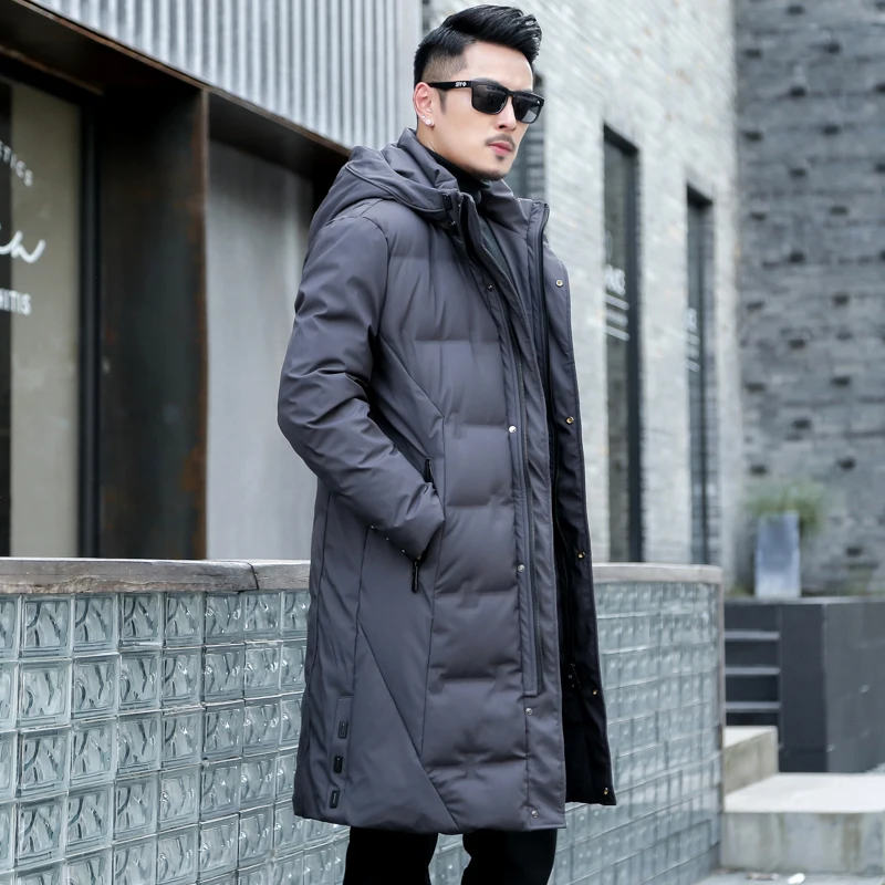 

-30 DegreeNew Arrival Winter Down Jackets Men Overcoat Fashion Thicken Warm 90% White Duck Down Coats for Men Hooded Long Parka