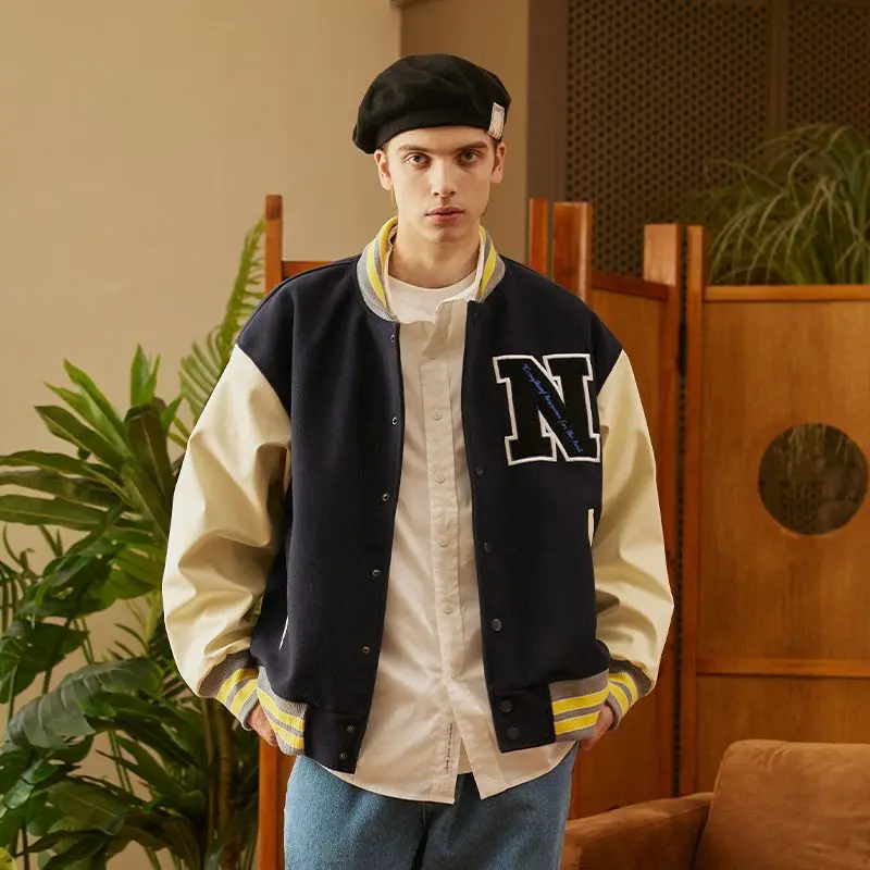 Vintage Baseball Jacket Men Embroidered Oversized Varsity Bomber Jacket PU Leather Sleeves Women Streetwear Spring Autumn Coat
Vintage Baseball Jacket Men Embroidered Oversized Varsity Bomber Jacket PU Leather Sleeves Women Streetwear Spring Autumn Coat