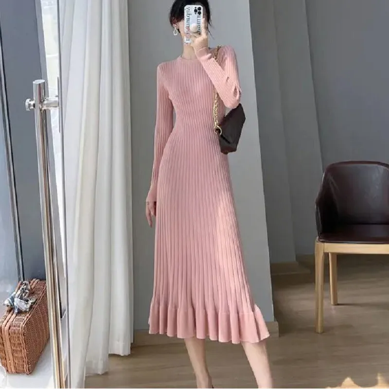long dress korean style clothes knitted dress woman 2024 winter long sleeve elegant new year casual autumn sweater dress pnik
long dress korean style clothes knitted dress woman 2024 winter long sleeve elegant new year casual autumn sweater dress pnik