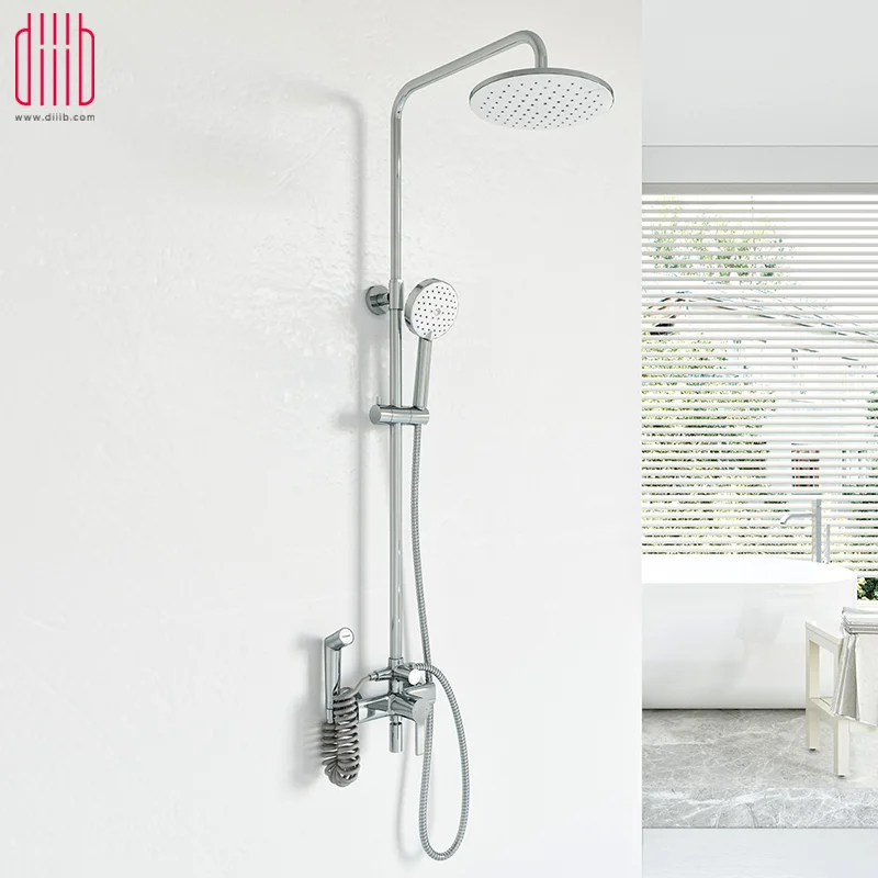 

Diiib Bathroom Shower Faucet Set Rainfall Shower Head With Handheld Sprayer Bath Faucets Wall Mounted Bathtub Tap Shower Mixer