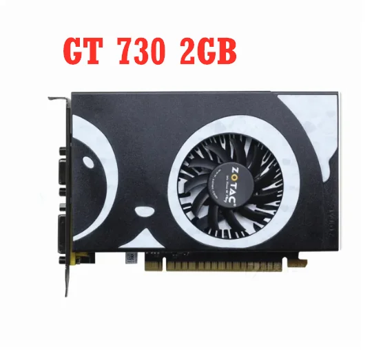 

Original ZOTAC GT 730 2G D3 Video Cards GT730 2GB GDDR3 Graphics Card for nVIDIA Geforce GTX730 VGA Low Heat Dissipation Used
