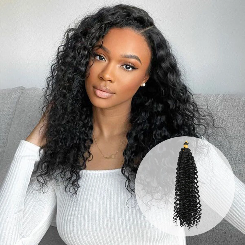 

Dairess Water Wave Bundles Synthetic Braiding Hair Extensions Afro Kinky Curl Twist Crochet Braids Ombre Color Braiding Hair