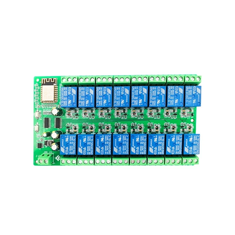 NEW-ESP8266 WIFI 16 Channel Relay Module ESP-12F Development Board Power, 16 Way Relay Module, Supply Mode 12V
NEW-ESP8266 WIFI 16 Channel Relay Module ESP-12F Development Board Power, 16 Way Relay Module, Supply Mode 12V