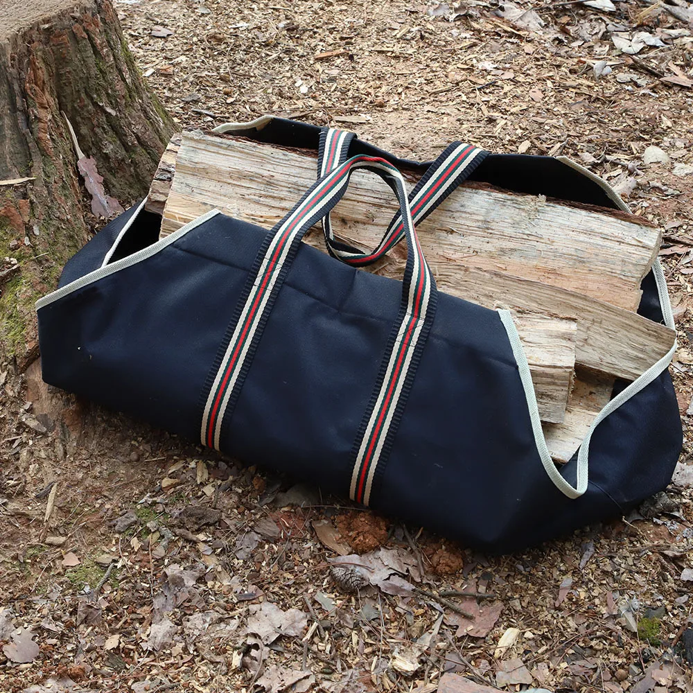 

Convenient storage firewood bag waterproof logging log bag fireplace firewood storage bag
