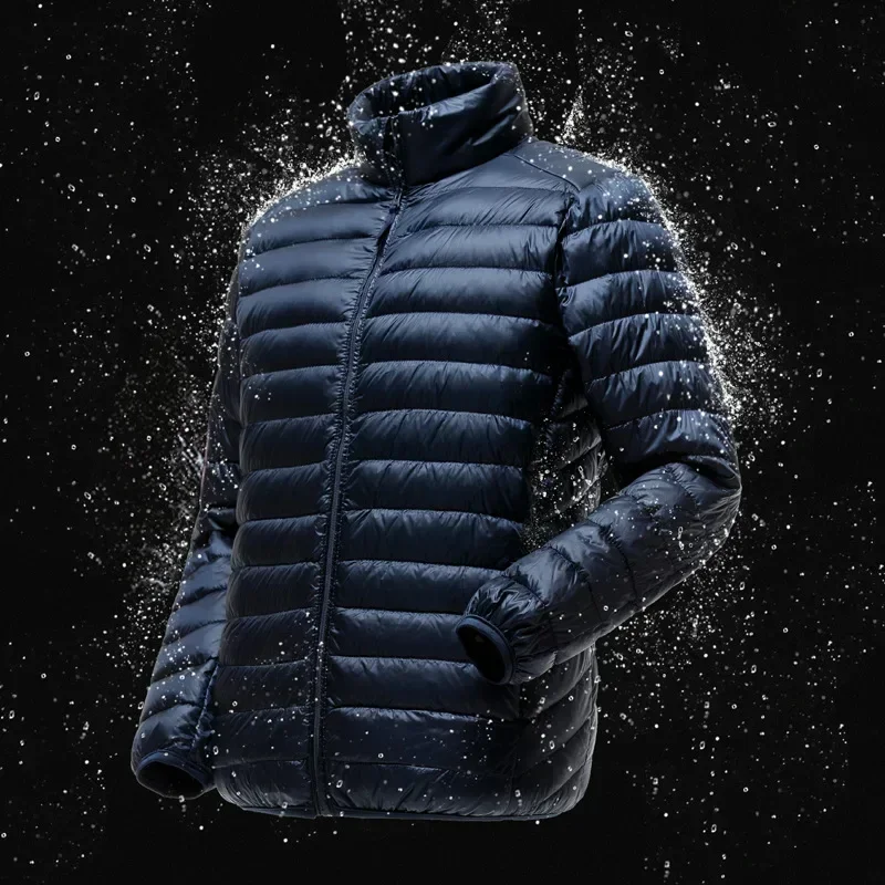 

New Arrivals Autumn Winter Male Fashion Stand Collar Down Coats Men's Lightweight Water-Resistant Packable Puffer Jacket Coats R