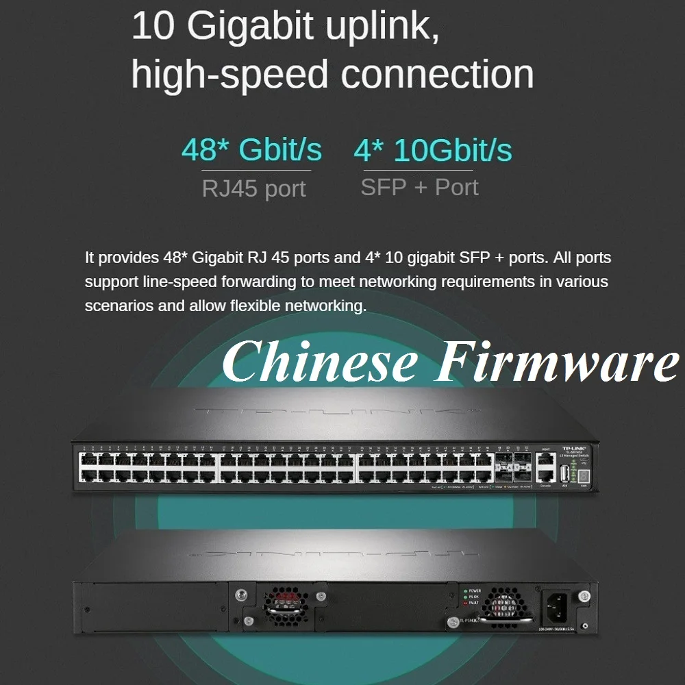 

48*Port Gbit/s 4*SFP+ Optical Port 10Gbit/s 10 Gigabit uplink Stacked 3-layer Ethernet Network Managed Switch 64K MAC VLAN IPv6