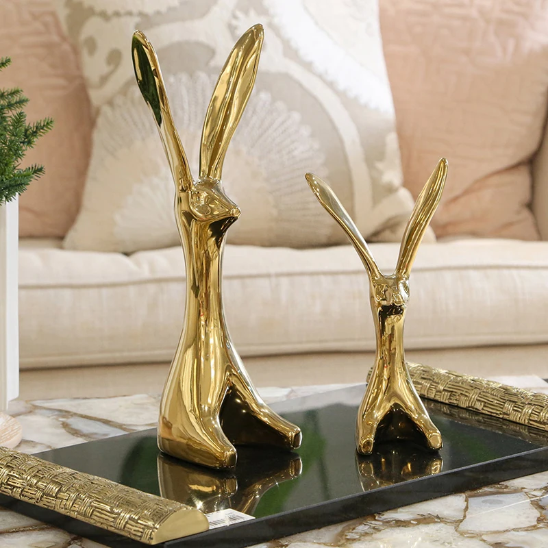 Electroplating Ceramic Golden Long Ears Rabbit Sculpture Crafts Ornaments Abstract Animal Figurines Cute Rabbit Desktop Ornament
Electroplating Ceramic Golden Long Ears Rabbit Sculpture Crafts Ornaments Abstract Animal Figurines Cute Rabbit Desktop Ornament