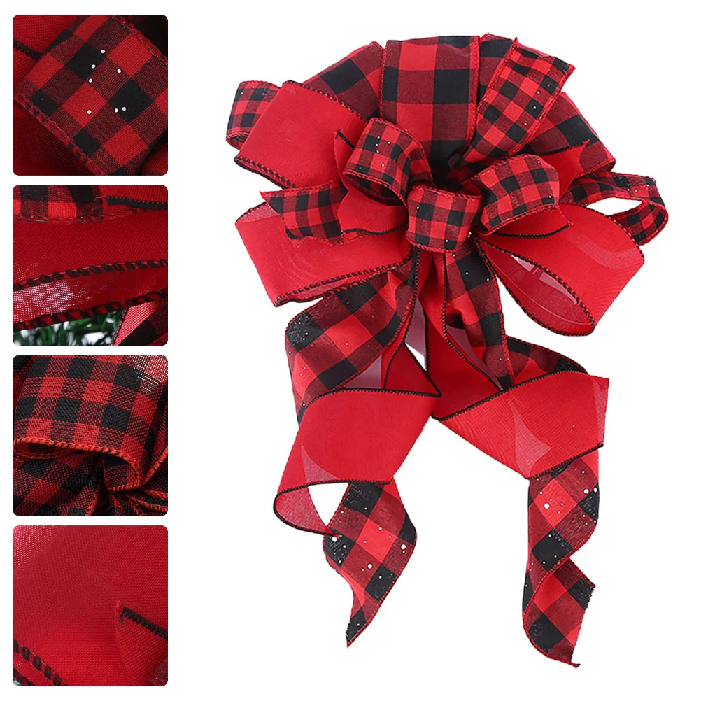 Christmas Tree Topper Buffalo Plaid Decorative Bow Red Black Buffalo Plaid Tree Topper Bow Decoration Door Bows Banister Bow
Christmas Tree Topper Buffalo Plaid Decorative Bow Red Black Buffalo Plaid Tree Topper Bow Decoration Door Bows Banister Bow