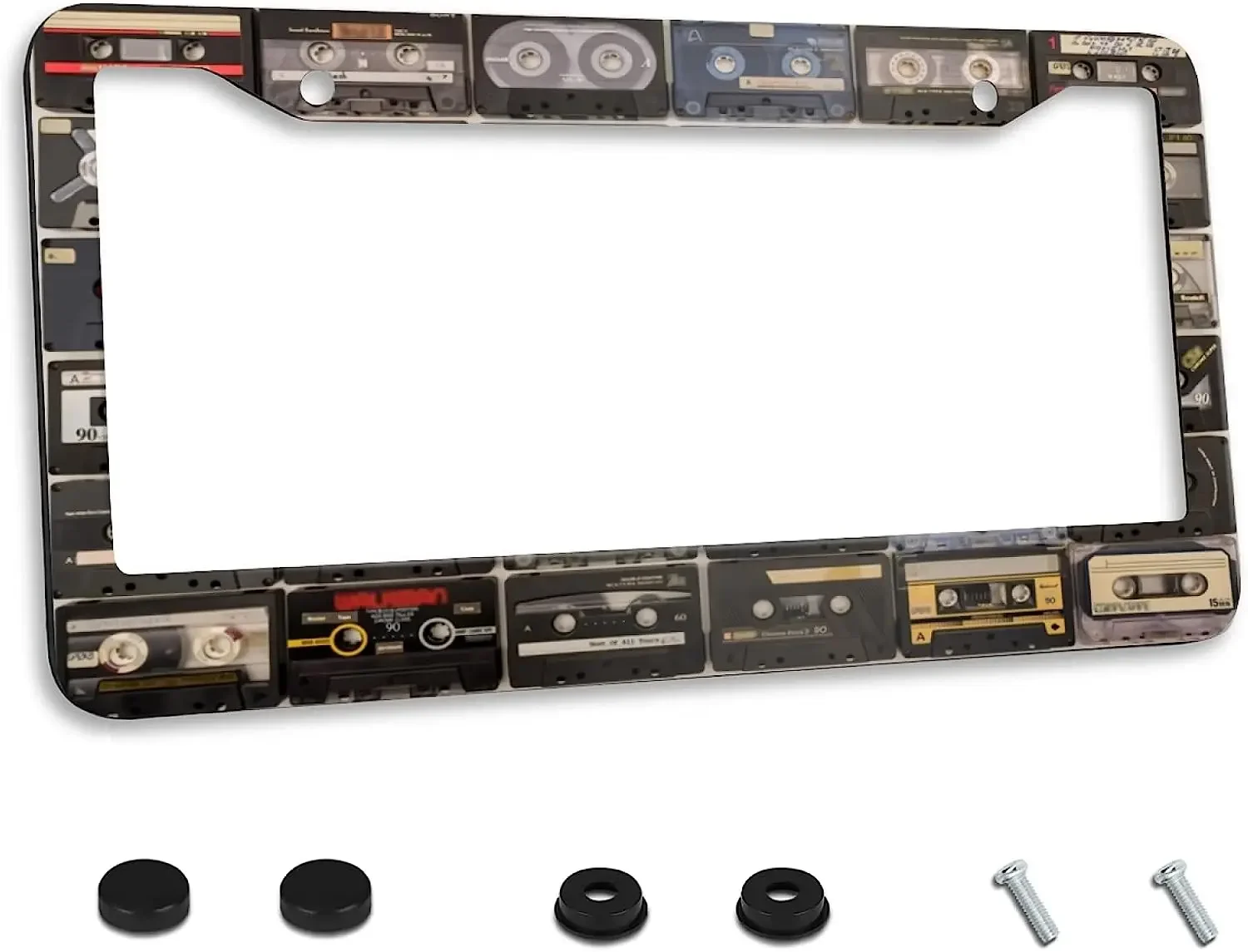 Vintage Cassette Music Tape License Plate Frame Metal Car Accessories License Plate Cover Fits Standard U.S. Size 12x6 Inches
Vintage Cassette Music Tape License Plate Frame Metal Car Accessories License Plate Cover Fits Standard U.S. Size 12x6 Inches