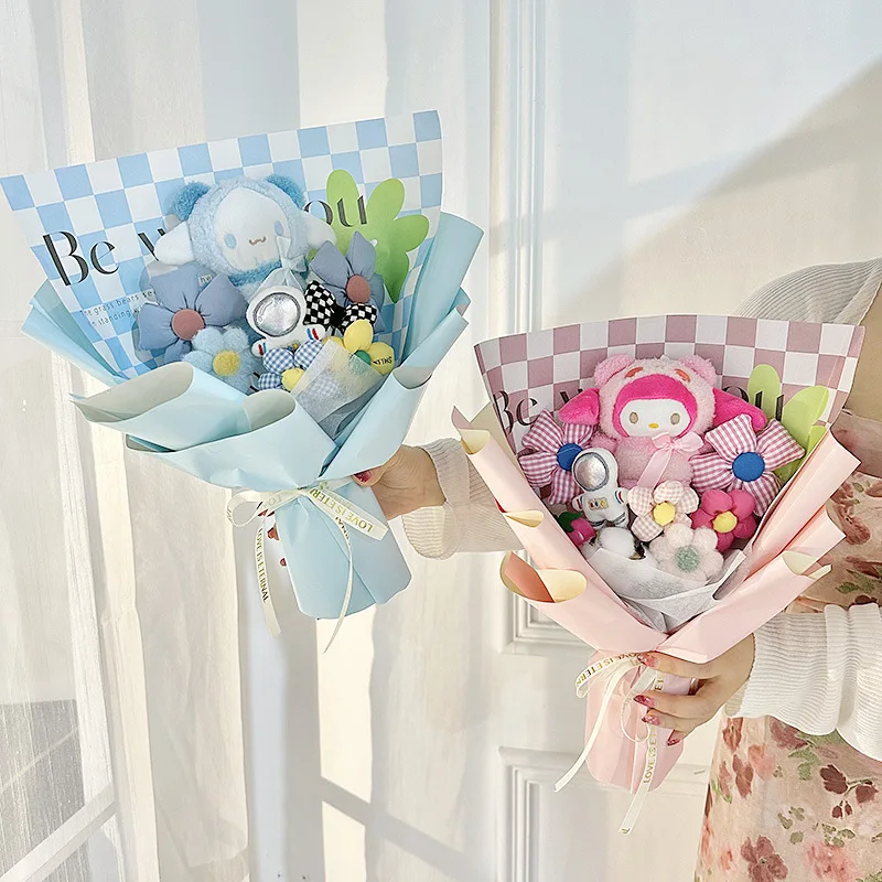 Sanrios Cinnamoroll My Melody Kuromi Plush Toy Flower Bouquet Cute Cartoon Stuffed Soft Doll Girl Valentine'S Day Birthday Gifts
Sanrios Cinnamoroll My Melody Kuromi Plush Toy Flower Bouquet Cute Cartoon Stuffed Soft Doll Girl Valentine'S Day Birthday Gifts