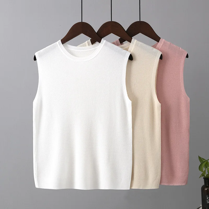 Summer Coolness Ice Silk Ventilate Tanks For Women Sleeveless O Neck Solid Casual Tank Tops 2023 New Fashion Lady Loose T Shirt
Summer Coolness Ice Silk Ventilate Tanks For Women Sleeveless O Neck Solid Casual Tank Tops 2023 New Fashion Lady Loose T Shirt