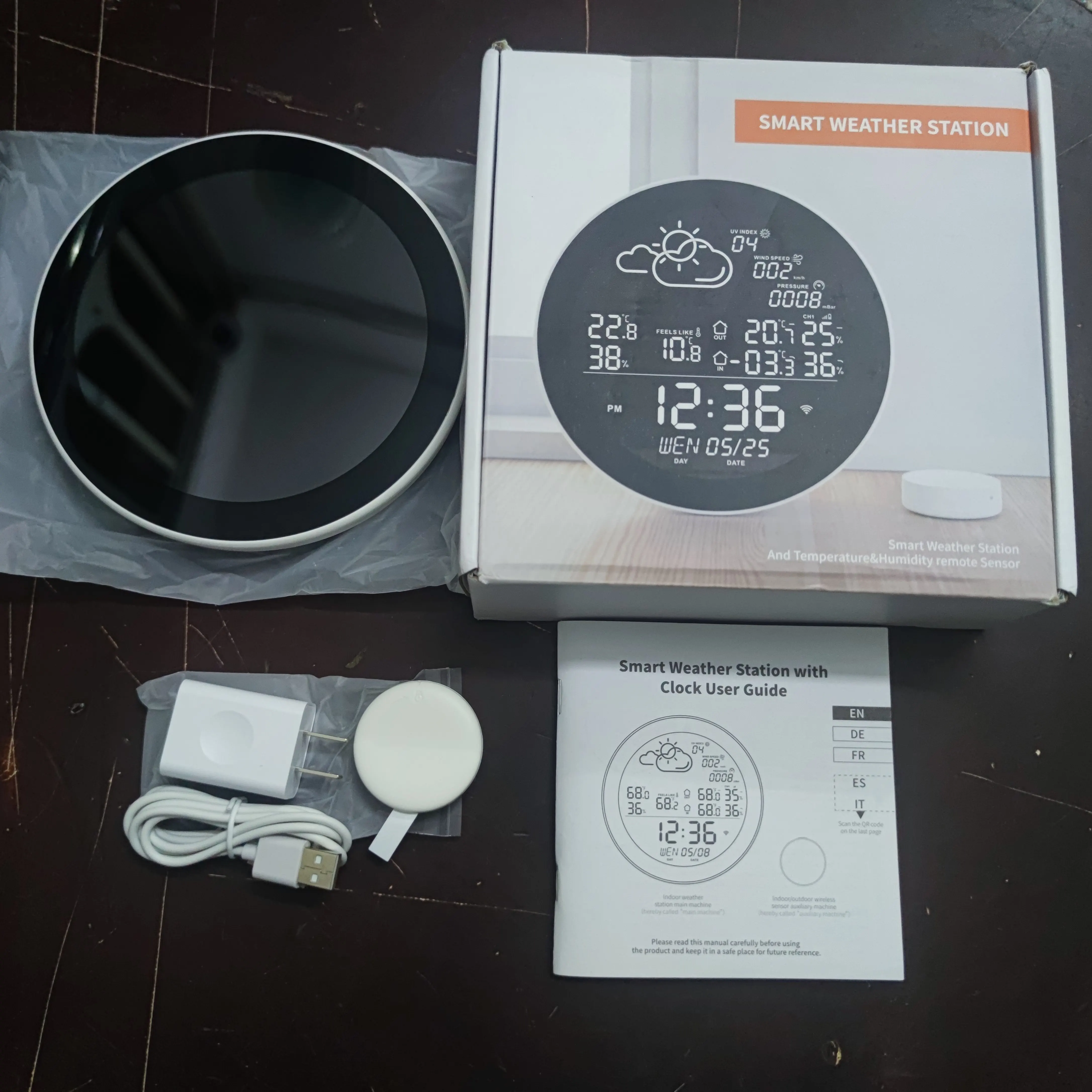 Tuya Smart Alarm Clock WIFI Weather Station Digital Temperature Humidity Sensor Time Calendar UV Thermometer Station Smart Life
Tuya Smart Alarm Clock WIFI Weather Station Digital Temperature Humidity Sensor Time Calendar UV Thermometer Station Smart Life