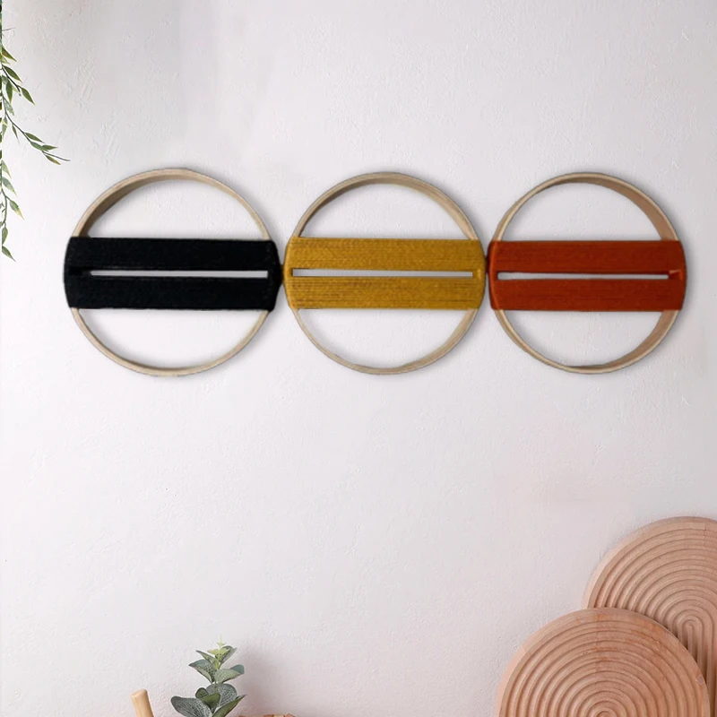 Bamboo Circle Macrame Tapestry - Boho Round Wall Art 9 S26d56e0d5be54402a561176d2933d498b