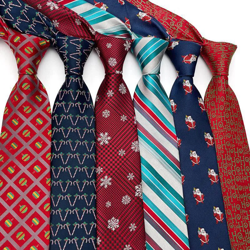 

Mens 8cm Ties Christmas Gift Tree Animal Snowflake Woven Jacquard Necktie Weave Corbatas Vestidos Snowmen Pattern Neck Ties