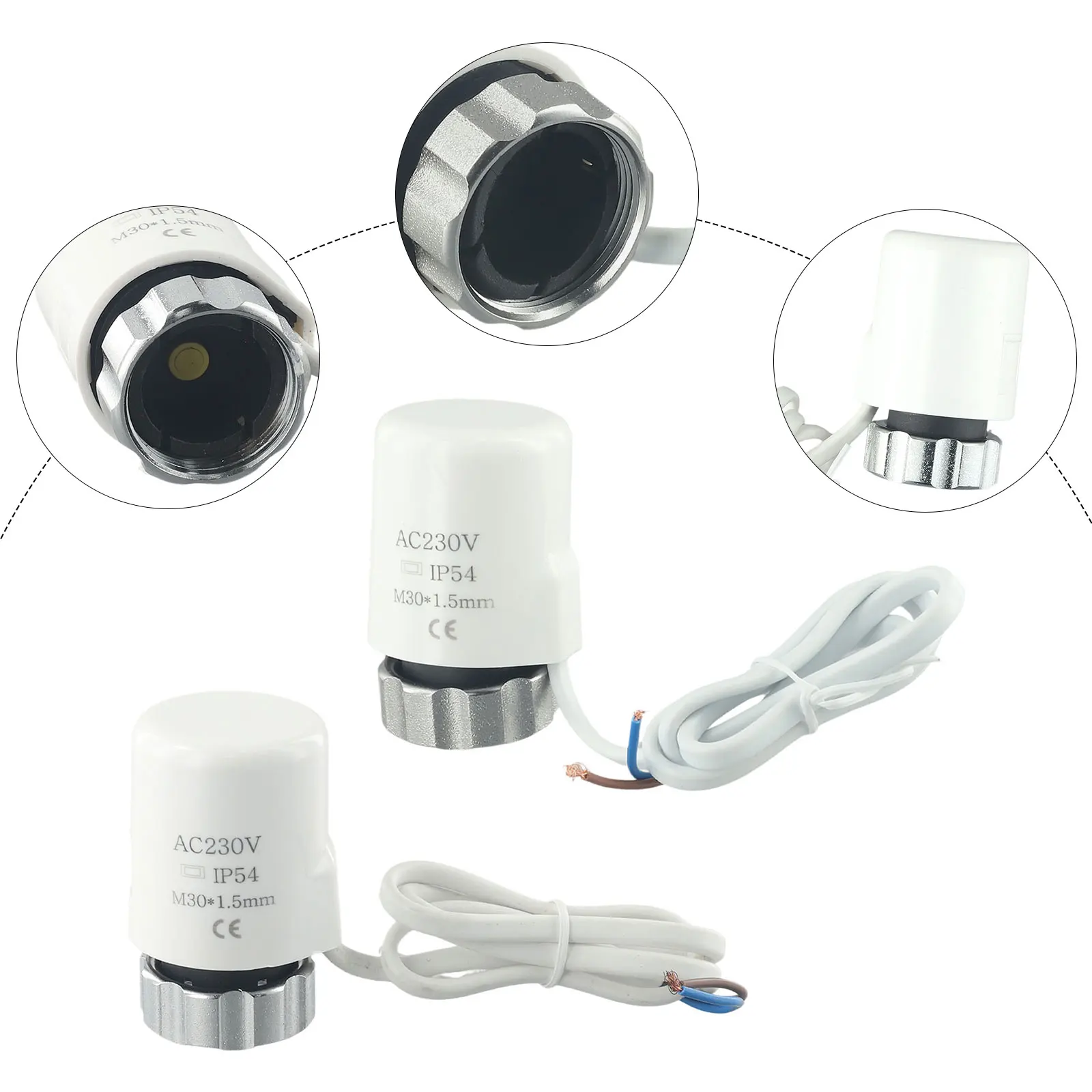 1pc Electrothermal Actuator For Floor Heating Radiator Valve Household AC230V M30x1.5mm Electric Thermal Actuator Accessories
1pc Electrothermal Actuator For Floor Heating Radiator Valve Household AC230V M30x1.5mm Electric Thermal Actuator Accessories