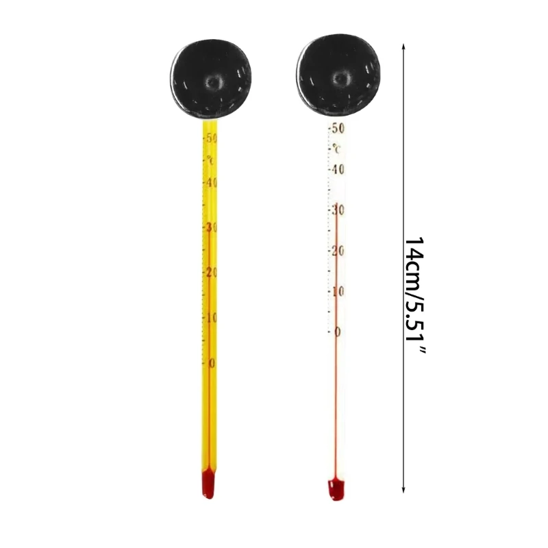 

Waterproof Thermometer Stick Aquarium Sucking Cup Precise Fish Temperature Measuring Tool Temperature Monitors