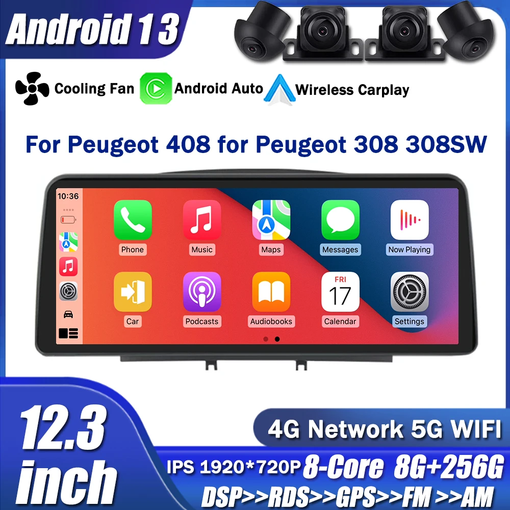 Автомобильный радиоприемник 12,3 дюйма, Android 13, для Peugeot 408, для Peugeot 308, 308SW, мультимедийный плеер, аудио, GPS-навигация, стерео, беспроводной Carplay
Автомобильный радиоприемник 12,3 дюйма, Android 13, для Peugeot 408, для Peugeot 308, 308SW, мультимедийный плеер, аудио, GPS-навигация, стерео, беспроводной Carplay