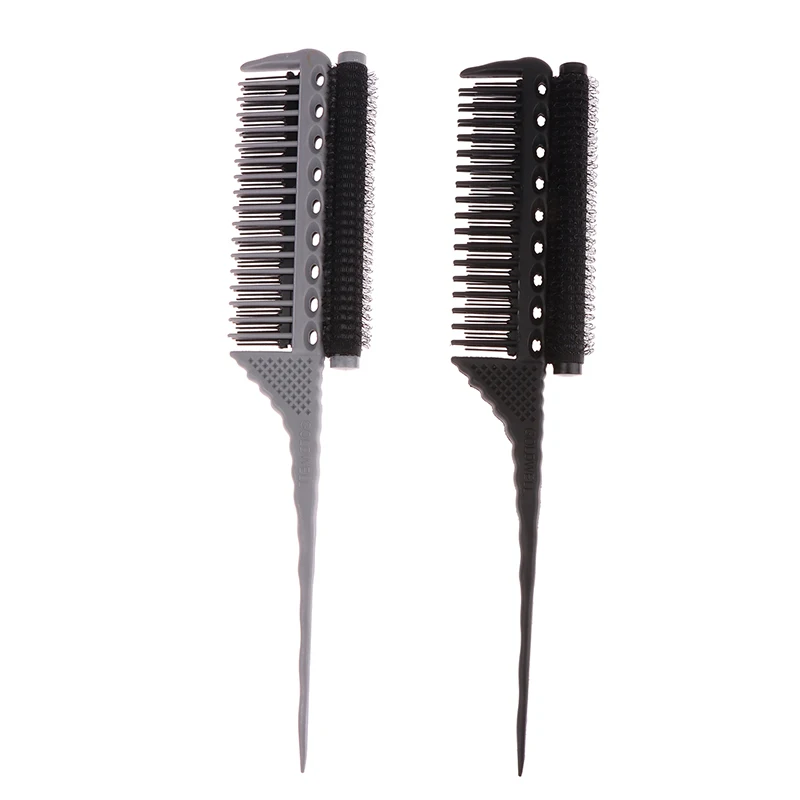 

1PC Portable Hair Comb Hair Brush 3-Row Teeth Teasing Comb Detangling Brush Rat Tail Comb Coming Hairdressing Combs