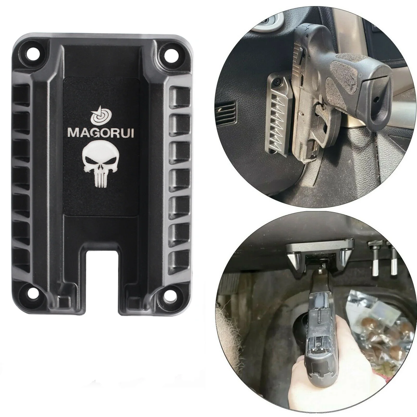 Gun Magnet Mount Gun Holder for Family/Market/Car/Defened Fits Glock Series Springfield S&W M&P Ruger Taurus HK Kahr Sig
Gun Magnet Mount Gun Holder for Family/Market/Car/Defened Fits Glock Series Springfield S&W M&P Ruger Taurus HK Kahr Sig