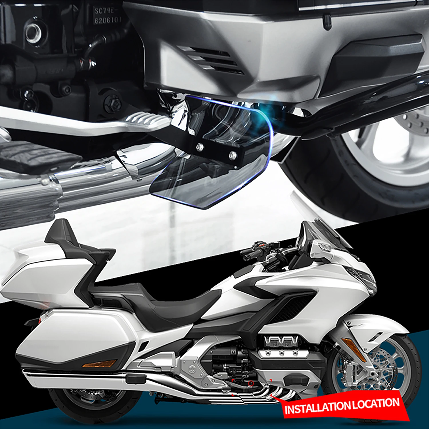 PANICAL Feet Down Air Deflector Spoiler Windshield For Honda Gold Wing GL1800 GL1800B F6B DCT TOUR AIRBAG 2018-2023 Smokey Gray
PANICAL Feet Down Air Deflector Spoiler Windshield For Honda Gold Wing GL1800 GL1800B F6B DCT TOUR AIRBAG 2018-2023 Smokey Gray