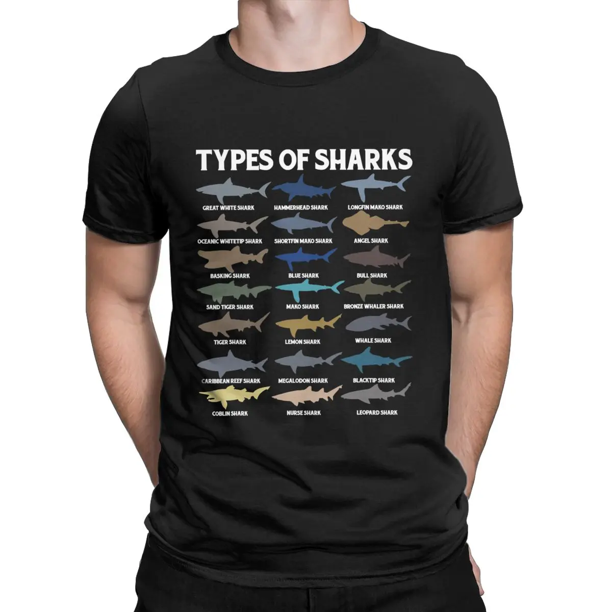 Sharks Species 21 Types Of Sharks T Shirt for Men Cotton Novelty T-Shirts O Neck Tees Short Sleeve Clothing Plus Size
Sharks Species 21 Types Of Sharks T Shirt for Men Cotton Novelty T-Shirts O Neck Tees Short Sleeve Clothing Plus Size