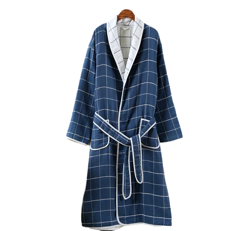 100% Cotton Autumn 6 Ply Gauze Kimono Robe Bathrobe Men And Women Sleepwear Sleepshirts Female Bathrobe Home Clothes
100% Cotton Autumn 6 Ply Gauze Kimono Robe Bathrobe Men And Women Sleepwear Sleepshirts Female Bathrobe Home Clothes