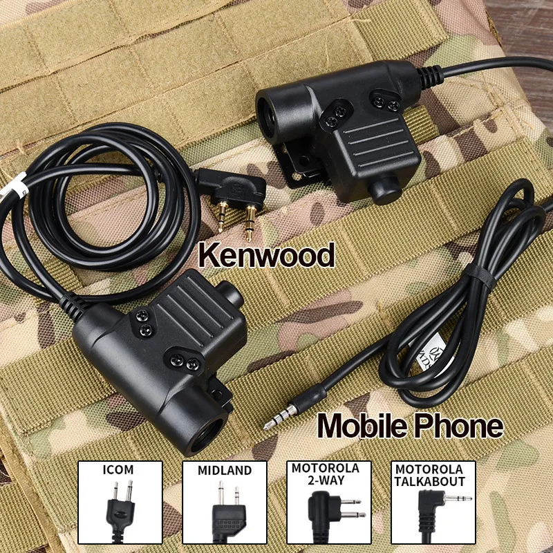 WADSN Tactical Military U94 PTT For COMTAC Earmor Headphones Headset Motorola Midland Baofeng Kenwood PTT UV-5R UV-82 888S Radio
WADSN Tactical Military U94 PTT For COMTAC Earmor Headphones Headset Motorola Midland Baofeng Kenwood PTT UV-5R UV-82 888S Radio