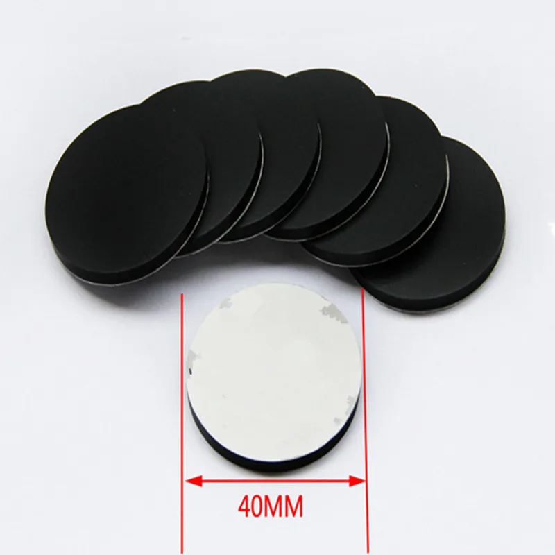 

50PCS/bag 40*2mm Soft Translucent Black self-adhesive anti slip Silicone rubber feet pads plastic bumper damper shock absorber