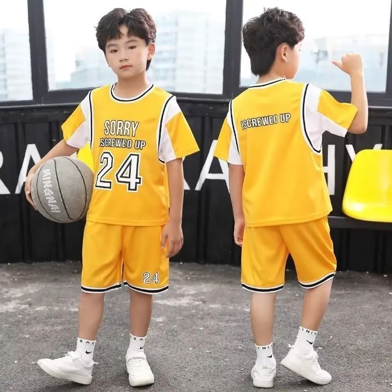 Leisure Fashion Summer Lazy Men's Trend Basketball Children's Sports Set Literary New Children's Wear
Leisure Fashion Summer Lazy Men's Trend Basketball Children's Sports Set Literary New Children's Wear