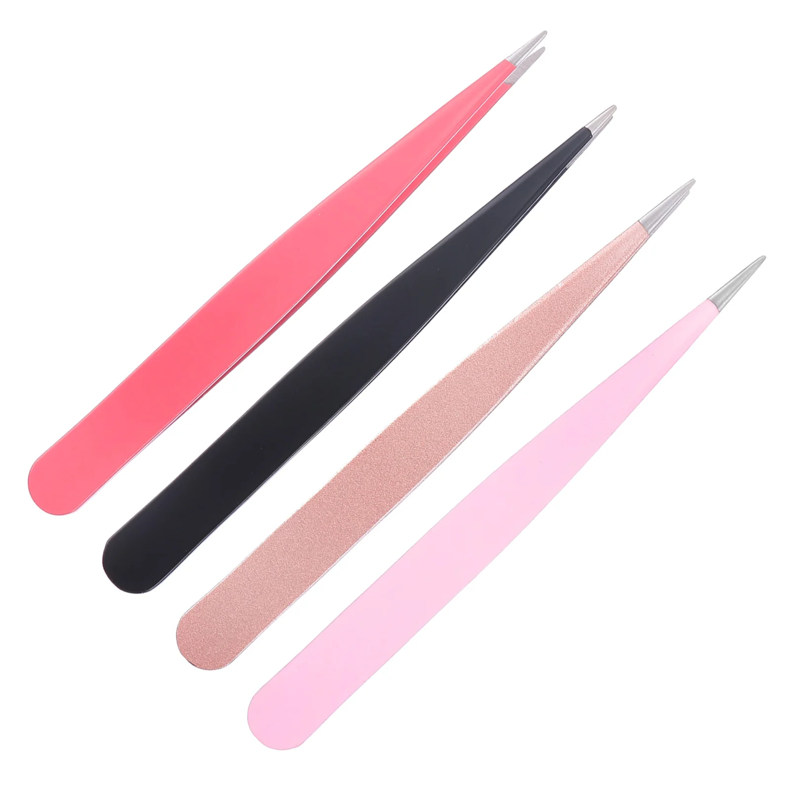 

4 Pcs Colored Eyebrow Clip Lash Tools for Eyelash Extensions Tweezers Stainless Steel