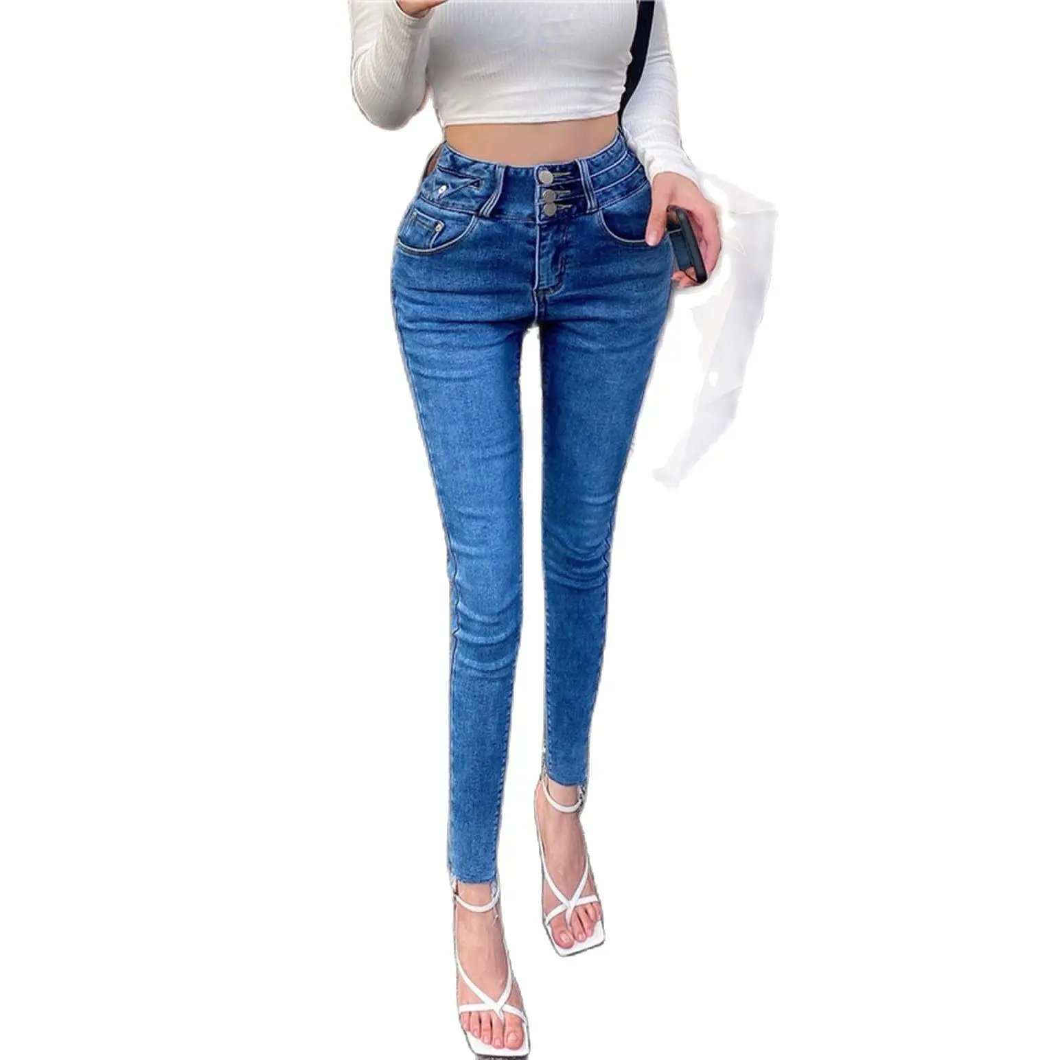 Korean Fashion Girls Jeans Blue Cotton Spandex Skinny Legs High Waist Slim Fit Design
Korean Fashion Girls Jeans Blue Cotton Spandex Skinny Legs High Waist Slim Fit Design