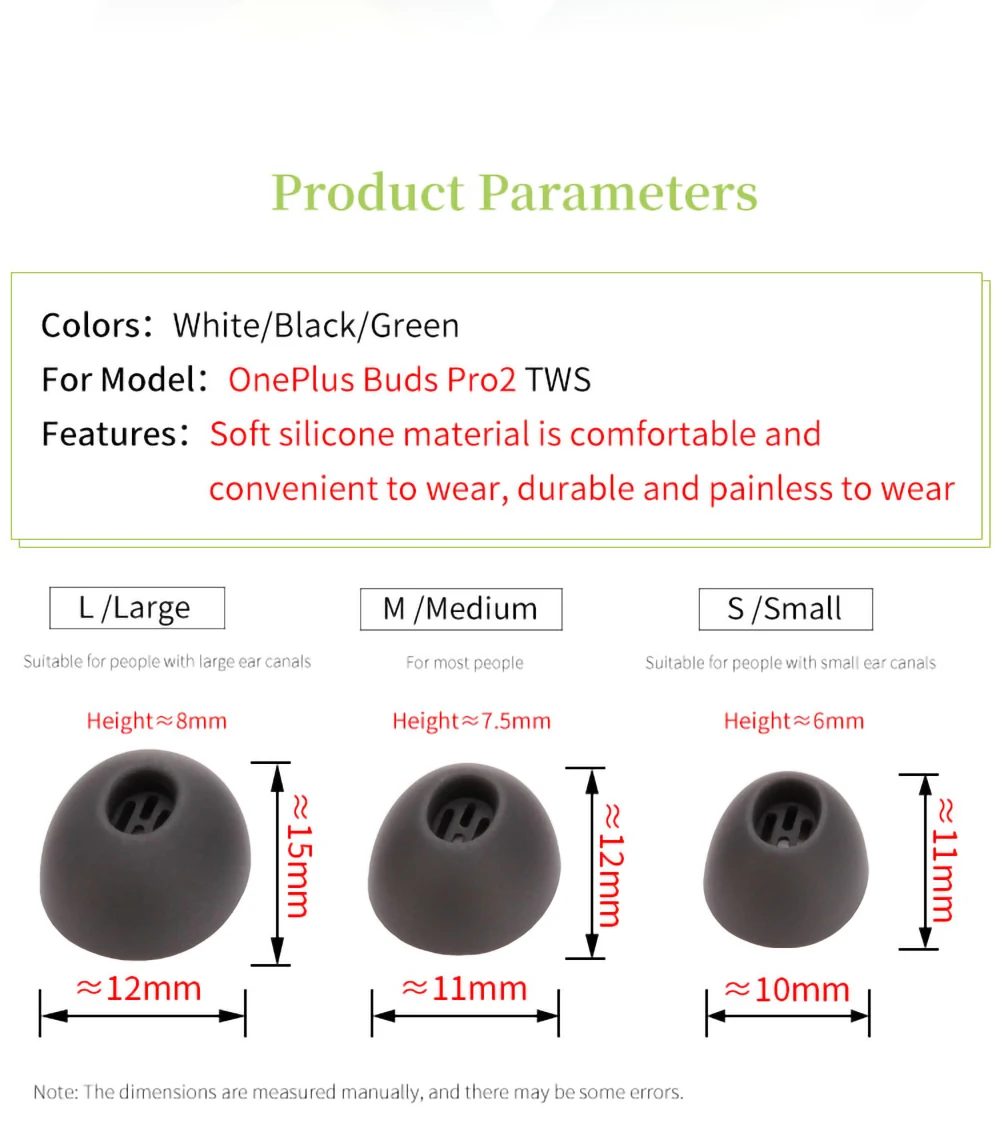 6Pcs Silicone Ear Tips for OnePlus Buds Pro2 Earbuds Eartips Buds Pro 2 TWS Tips FIIL CC PRO2 headphones Earplugs 6Pcs Silicone Ear Tips for OnePlus Buds Pro2 Earbuds Eartips Buds Pro 2 TWS Tips FIIL CC PRO2 headphones Earplugs