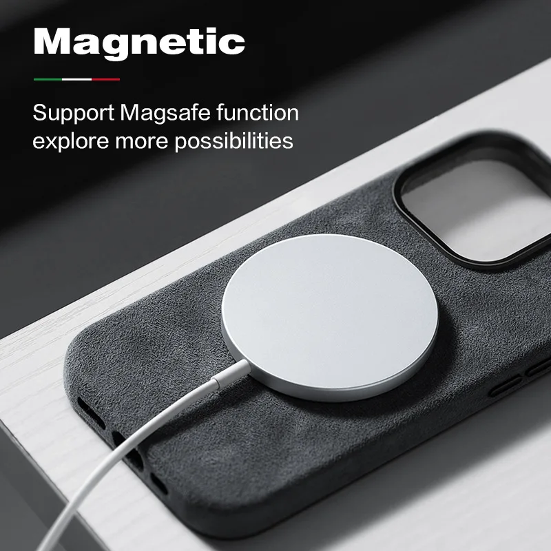 Italy Alcantara Case Magnetic For iPhone 14 Pro Max Magsafe Wireless Charging Genuine Leather Phone Back Magnet Cover 14 plus
Italy Alcantara Case Magnetic For iPhone 14 Pro Max Magsafe Wireless Charging Genuine Leather Phone Back Magnet Cover 14 plus